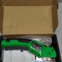 Cardboard Cutter, Rechargeable Cordless Electric Scissors, 4V Upgrade Motor Electric Box Cutter with 2 Blades, Safety Lock & LED Light, Powerful Cutting for Cardboard Box, Plastic, Leather (Green)