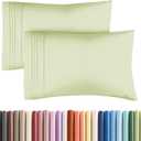 King Pillow Cases Set of 2 - Ultra Soft Hotel Quality Pillowcase Covers - Comfy, Cozy & Wrinkle Free - Shrinkage & Fade Resistant - Machine Washable Pillow Protectors - 2 Piece Set - Light Sage Green