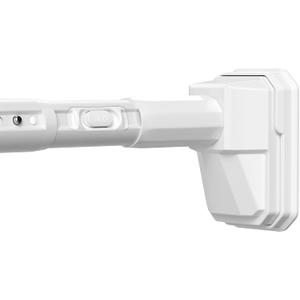 41 to 185 Inch Tension Curtain Rod No Drill White Shower Curtain Rod Extra Long Heavy Duty Tension Rod for Windows, Patio, Bathroom - Renter Friendly Adjustable Curtain Rods