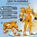 Wenbeier Animal Transforming Robot Toys Tiger Leopard Action Figure for Kids Deformation Robot for Boys & Girls Ages 6 7 8 9 10