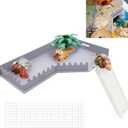 Hermit Crab L-Shaped Platform with Ladder Hermit Crab Climbing Toys, Habitat Tank Accessories, Reptile & Hamster Activity Platform (Gray)