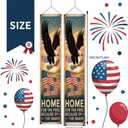 4th of July Decorations Outdoor Patriotic Memorial Day Decorations, Independence Day Veterans Labor Day Hanging American Flag Porch Sign Banner, Stars and Stripes Porch Sign Party Supplies