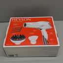 REVLON Infrared Hair Dryer with Diffuser & Concentrator - Ionic Ceramic Blow Dryer for Frizz Control, Shine, Soft Hair & Moisture Protection - 1875W Professional Salon-Quality (White) (Full Size)