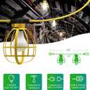 LEDIARY 50FT Construction String Lights, 5 Bulbs 50W 5250LM Work Lights with 5 Medium Base Sockets, Linkable Construction Lights, Weatherproof Commercial-Grade Temporary Lighting