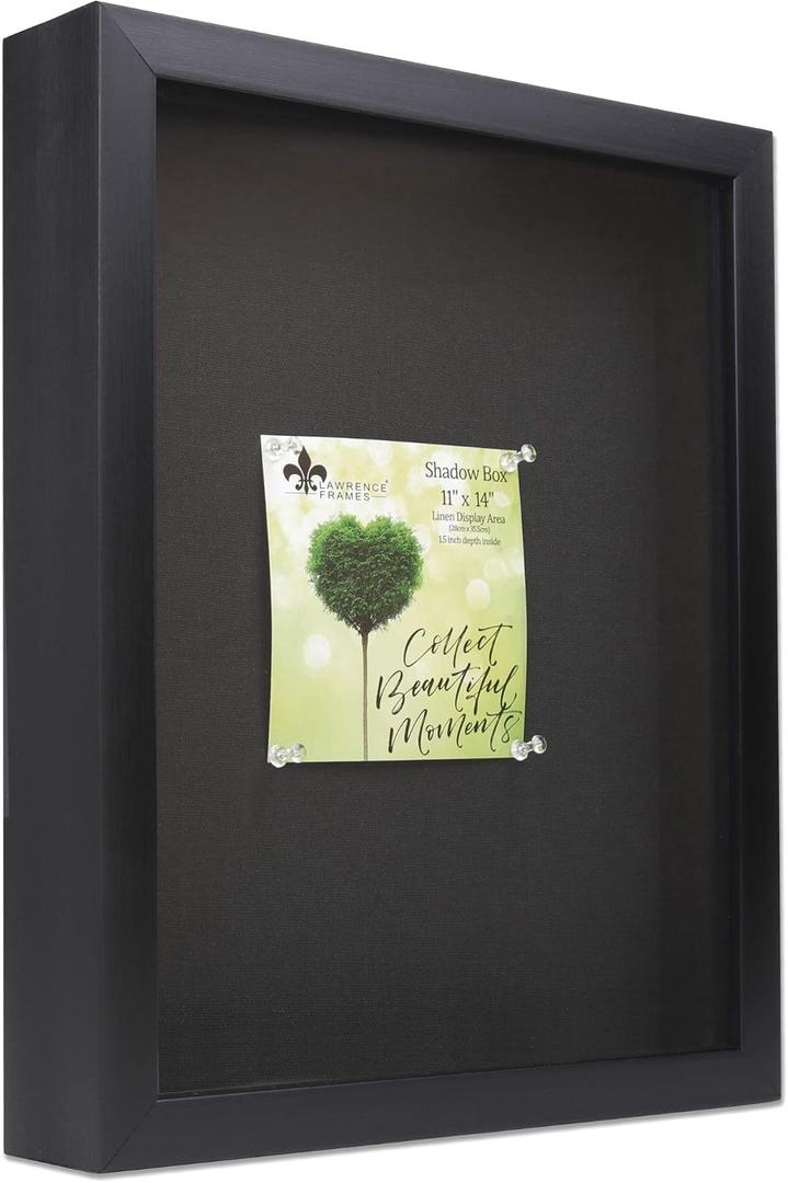 Lawrence Frames Shadow Box Frame, 11x14,Black