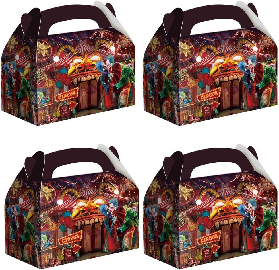 Maijoeyy 16 Pack Halloween Treat Boxes Horror Circus Halloween Goodie Boxes Scary Clown Trick or Treat Candy Boxes Classroom Exchange Party Favor Box Packs