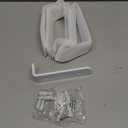 Eurydice Heavy Duty Floating Shelf Brackets, 1/4 inch Thick L Brackets, (6 In 6 Pack White), Holds 200 lb, Rounded Arc Edge, One-Piece, 3 Hole Mounting For Wood Shelves in Kitchen, Garage, Office, DIY