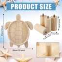 Turtle Pine Wood Riser Display Stand Round Pedestal Stand Wood Risers Coastal Style Riser Display Pedestal Holder for Kitchen Decor and Countertop Organizer