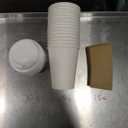 WOWSOLID 120 Pack 12 oz LeakProof Coffee Cups with Lids, Sleeves, and Stirrers, Disposable To Go Hot Travel White Paper Cups, Hot Chocolate, Cocoa, Tea for Home, Cafes, Coffee Bar