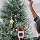 Amosfun Xmas Tree Hanging Ornaments 4Pcs Painted Gourd Pendants Christmas Decorations for Tree Tabletop Fireplace Holiday Party (Golden)