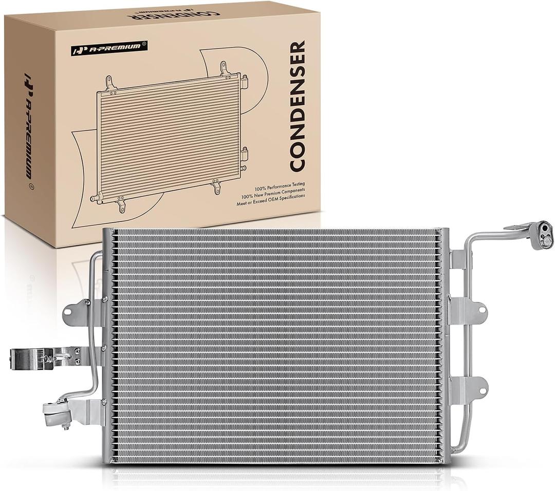 A-Premium Air Conditioning A/C Condenser Compatible with 1998-2006 Volkswagen Beetle 1.8L 1.9L 2.0L, Replace# 4932, 1C0820413