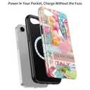 LUMARKE for iPhone 16e Case, Cute Preppy Floral Cover for Women