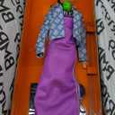 Barbie BMR1959 Fully Poseable Fashion Doll, Brunette, in Neon Motocross Dress, Denim Jacket and Beret, with Accessories and Doll Stand
