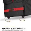 ZOBER 600D Oxford Fabric Rolling Christmas Tree Storage Bag - Fits 7.5 Ft Artificial Trees - Waterproof Christmas Tree Bag For Storage Box For Xmas, Durable Handles and Wheels - Card Slot - Black