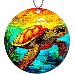 3 x Sea Turtle Ornament, Beach Ornaments for Christmas Tree, Beautiful Coastal Ocean Themed Christmas Ornaments, Sea Turtle Gifts for Women, Tortoise Gifts