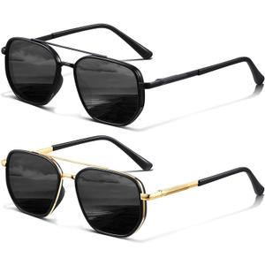 KUGUAOK Polarized Aviator Sunglasses for Women Men Fashion UV Protection Tangle Free Sun Glasses Vintage Trendy Shades