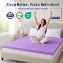 IULULU Gel-Infused Memory Foam Mattress Topper Twin Size, 4 Inch, Purple