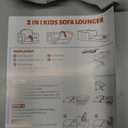 Airpanda Comfy Toddler Chair and Couch for Kids with Blanket,2-in-1 Soft Plush Fold Out Toddler Couch for Girls and Boys,Convertible Sofa to Lounger for Playroom,Glowing Dinosaur (Green)