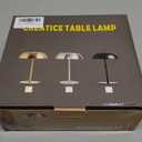 Portable LED Mushroom Table Lamp, Cordless Desk Night Light with 5200mAh Rechargeable Battery, Stepless Dimming Small Lamp with 3 Colors and Brightness Control for Bedroom/Patio/Bar/Coffee shop (Gold)