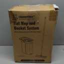 HoMettler Mop and Bucket Set, Flat Mop and Bucket System with Separate Dirty and Clean Water, 3-Compartment Wall Cleaner Mop, Flat Mops for Floor Cleaning with 8 Microfiber Pads