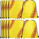 Shappy 12 Pcs 17 Inch Softball Style Drawstring Bag Sports Ball Backpack Drawstring Sack Cinch Bags for Team Gift Party Favors