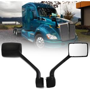 Black Hood Mirror for T680 Replacement Kenworth T680 Mirrors Passenger Side Right RHD Kenworth T680 Mirror Accessories