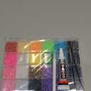 34000Pcs Resin Jelly Rhinestones for Bedazzling, Multicolor 3mm Flatback Gems for Diamond Art, Bedazzler Kit with 3Pcs 10ml B7000 Jewelry Glue for Nail Art Crafting Book Makeup