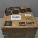 SEE SPRING 12 Pack Shoe Storage Box, Clear Plastic Stackable Shoe Organizer for Closet, Space Saving Foldable Shoe Rack Sneaker Container Bin Holder (Large Fit Size 9)