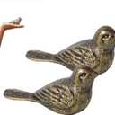 2 Pack Cast Iron Bird Door Stopper,Cute Heavy Duty Door stoppers, Door Stop Wedge Avoid Drilling Holes Doorstop for Home Office Garden (Brown)