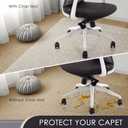 Kuyal Office Chair Mat for Carpet, Set of 2, 32x55 Clear Heavy Duty Computer Chair Mat, Under Desk Protector Carpeted Floors Mat, Easy Chair Movement,Ship Flat, 32" X 55" 2Pack