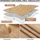 Smiry Rectangle Table Cloth, Waterproof Heavy Duty Vinyl Tablecloths, Wipeable Washable Table Cover for Kitchen and Dining Room (Brown, 60" X 84")