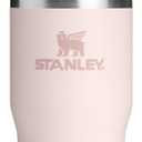 STANLEY IceFlow 2.0 Flip Straw Tumbler with Handle 14 oz | Twist On Lid and Flip Up Straw | Leakproof Water Bottle | Insulated Stainless Steel | BPA-Free | Rose Quartz