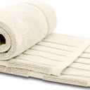 White Classic Luxury Bath Mat Floor Towel Set - Absorbent Cotton Hotel Spa Shower/Bathtub Mats [Not a Bathroom Rug] 22"x34" | 2 Pack | Ivory