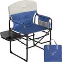 SUNNYFEEL Camping Directors Chair, Heavy Duty,Oversized Portable Folding Chair with Side Table, Pocket for Beach, Fishing,Trip,Picnic,Lawn,Concert Outdoor Foldable Camp Chairs, Large
