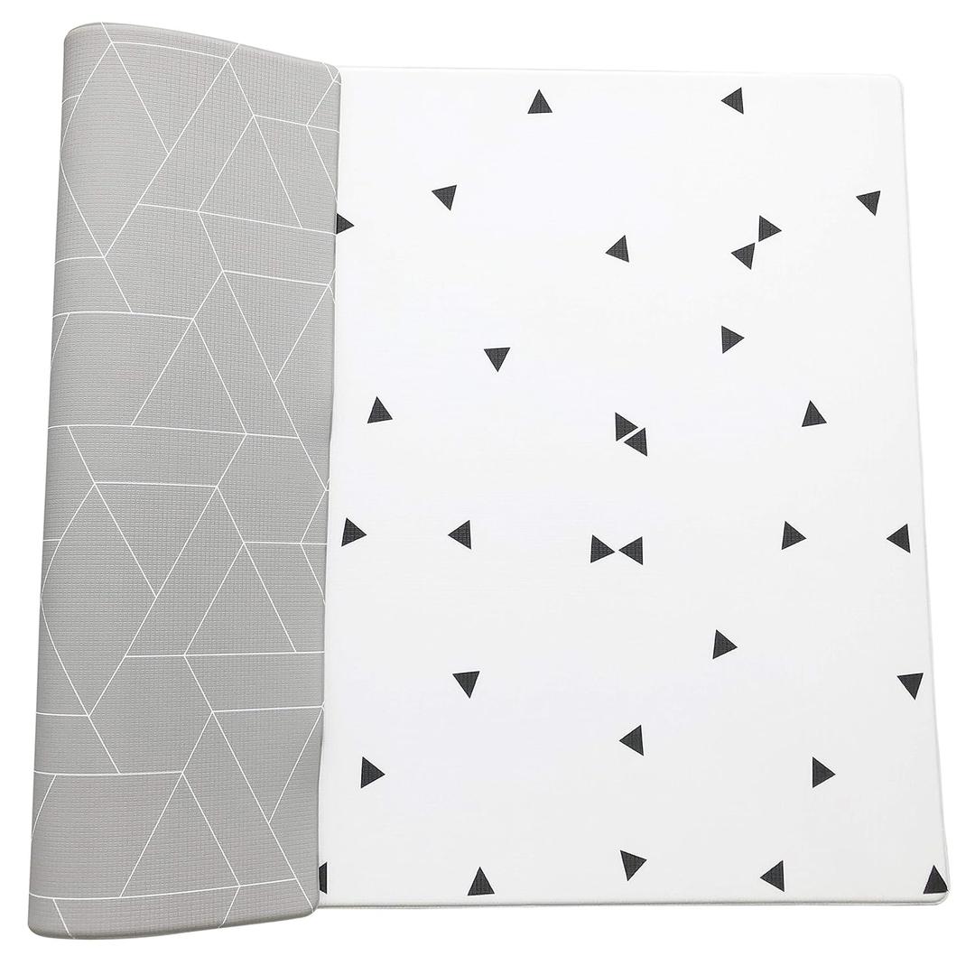 LITTLE Bot Ofie Mat, Soft Reversible Foam Baby Play Floor mat, Waterproof, 6.5 ft x 4.5 ft, Durable and Non-Toxic (Zen line, Large)
