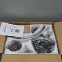 Modern Black Crystal Chandelier, 20 Inch Large Ceiling Pendant Light Fixture with 50'' Adjustable Hanging Chain, 5-Light Farmhouse Chandelier for Dining Room, Living Room, Bedroom, Entryway