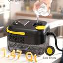 Handheld Steam Cleaner for Home, Portable Steamer for Cleaning with 6-Level Adjustable Handle, 1.47Qt Tank, 15s Heat-Up, 185" Reach & 16 Accessories  Clean Dirt, Car, Grout, Tile, Floor, Grease