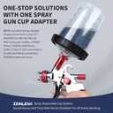 Disposable Paint Gun Cup, HVLP Paint Sprayer Gun Mixing Cups (27 Ounce Kit-45PCS Adapter)