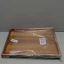 Acacia Wood Serving Tray with Handles (17 Inches) – Decorative Serving Trays Platter for Breakfast in Bed, Lunch, Dinner, Appetizers, Patio, Ottoman, Coffee Table, BBQ, Party –Great for Lap &Couch