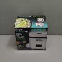 Rice Robot Personal Rice Cooker, PFAS-free, Nonstick. 1 Quart Capacity, with Stainless Steel Steamer Tray, Measuring Cups, Recipe Book with 60 Recipes, and Serving Spoon, As Seen On TV