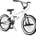 Vollsch Freestyle BMX Bikes 20 Inch Kids Bicycle for 8-15 Years Old Teens, Boys, Girls, Beginner-Lever Riders, White