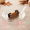 Prestee 100 Pack Clear Plastic Plates for Party - 6.25 Inch Small Round Dessert Plate and Appetizer Platter - Heavy Duty Disposable Plastic Plates for Parties, Weddings, Caterings and Events