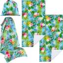 Tranqun 2 Pack Car Seat Towel Covers with Storage Bag Seat Post Workout Sweat Washable Cover Non Slip Car Towel for Dog Pet Workout Outdoor Sport Activities (Tropical Floral)