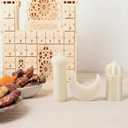 Yinkin 5 Pcs Ramadan Mubarak Scented Soy Candles Eid Islamic Muslim Home Decorations Ramadan Mosque Shaped Pillar Candles Set Gift for Islam Eid Muslim Festival Home Decor, 5 Design