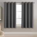 H.VERSAILTEX Blackout Curtain for Living Room Thermal Insulated Window Treatment Curtain 54 inch Length Energy Saving Solid Grommet Top Blackout Drape, One Panel, Charcoal Gray, 52" W x 54" L