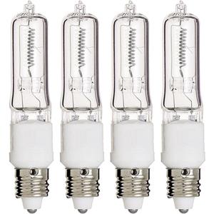 KOR (4 Pack) Q150CL/MC - 150 Watt JD T4 E11 Mini Candelabra Base 120V Clear Light Bulbs