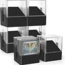 6 Pack Card Deck Boxes for Magic The Gathering Commander Deck Or 1200+ MTG/TCG/OCG Sleeveless Cards. - Trading Card Organizer Box holds 600+ Single-Sleeved Card.(Black, 6 Pack)