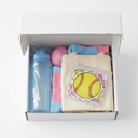 Softball Gifts for Girls – Sports Gift Set with Water Bottle, Canvas Tote Bag, Makeup Bag, Scrunchie, Socks, Necklace & 50 Stickers – Sports Gift for Girls, Birthday Gifts for Softball Lovers