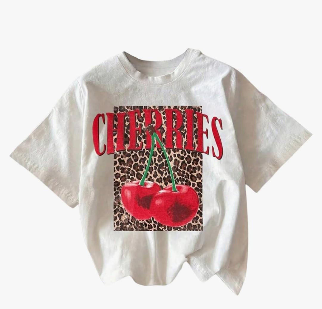 SOLY HUX Women's Vintage T-Shirt Short Sleeve Leopard Graphic Tees Crew Neck Streetwear Shirts XL