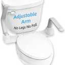 Toilet Safety Rails for Seniors,Easy Installation & Sturdy Handicap Toilet Safety Frame,Seat Handles for Elderly Disabled or Mobility Issues (Light Gray)